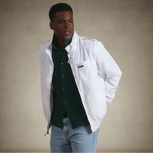 Members only Men's Classic Iconic Racer Jacket - white - NWT